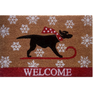 Holiday Dog Coir Entrance Mat ()