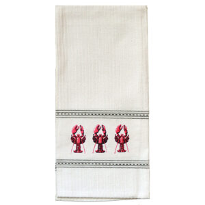 Lobster Premium Embroidered Kitchen Towels  (Pack of 6)