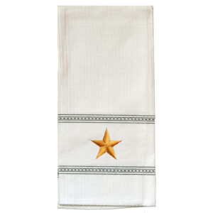 Gold Star Premium Embroidered Kitchen Towels  (Pack of 6)