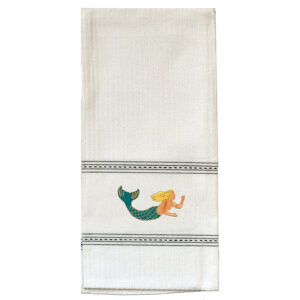 Mermaid Premium Embroidered Kitchen Towels  (Pack of 6)