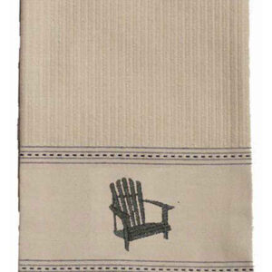 ADK/Muskoka Chair Green Premium Embroidered Kitchen Towels  (Pack of 6)