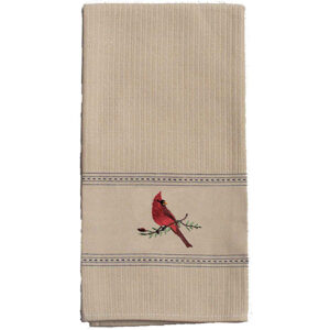 Cardinal Tan Premium Embroidered Kitchen Towels  (Pack of 6)