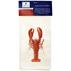 Lobster Flour Sack Tea Towels   100% Cotton (Pack of 6)