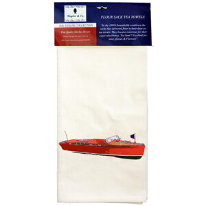 Wooden Boat Flour Sack Tea Towels   100% Cotton (Pack of 6)