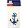 Navy Anchor Tea Towel