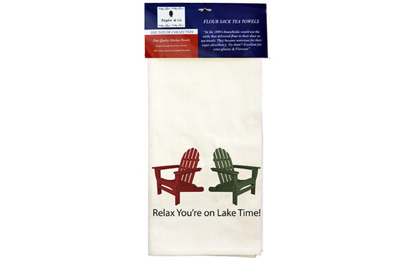 Relax Lake Time Tea Towel