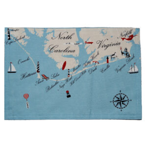 OBX Destination Series Outdoora TM Fabric Indoor/Outdoor Placemats  (Pack of 6)