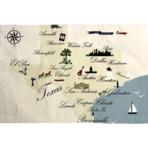 Texas Destination Series Outdoora TM Fabric Indoor/Outdoor Placemats  (Pack of 6)