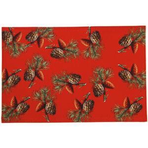 Pinecone Outdoora TM Fabric Indoor/Outdoor Placemats  (Pack of 6)