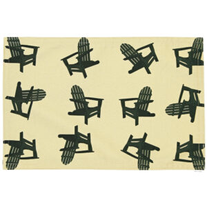 Green Adirondack Chairs Outdoora TM Fabric Indoor/Outdoor Placemats  (Pack of 6)