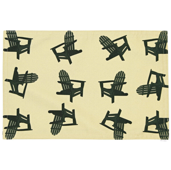 Green Adirondack Chairs Outdoora TM Fabric Indoor/Outdoor Placemats  (Pack of 6)