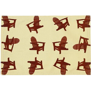 Red Muskoka Chairs Outdoora TM Fabric Indoor/Outdoor Placemats  (Pack of 6)