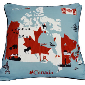 Canada Destination Pillow Outdoora TM Fabric Indoor/Outdoor18″ x 18″