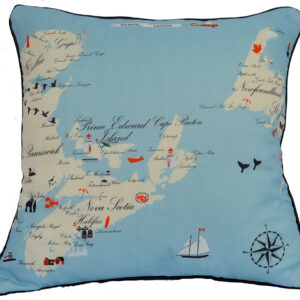 Maritimes Destination Pillow Outdoora TM Fabric Indoor/Outdoor18″ x 18″