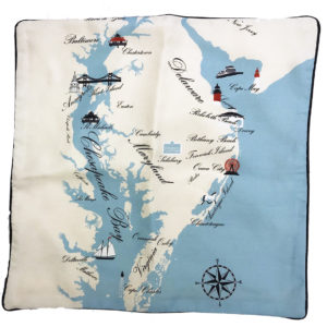 Mid Atlantic Destination Pillow 18×18 Outdoora Fabric By Taylor & Co