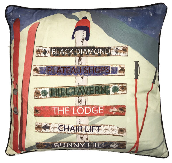 Ski trail Pillow