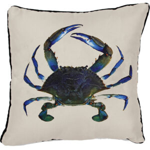 Blue Crab Pillow Outdoora TM Fabric Indoor/Outdoor18″ x 18″