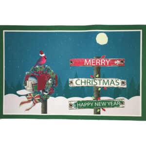 Christmas Cardinal Signs Weathergripper TM 2′ x 3′ Enrty & Kitchen Mat by Taylor & Co