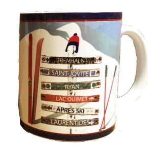 Mugs 11 Oz in open front Gift Box Custom 6 Name Ski Signs Min 72 for Custom