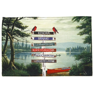 Placemats Custom 6 Name Lake Signs- Outdoora TM Fabric Min 100 For Custom(Pack of 6)