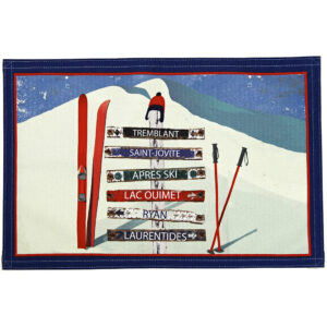 Placemats Custom 6 Name Ski Signs- Outdoora TM Fabric Min 100 For Custom(Pack of 6)