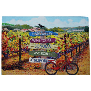 Placemats Custom 5 Name Wine Signs- Outdoora TM Fabric Min 100 For Custom(Pack of 6)