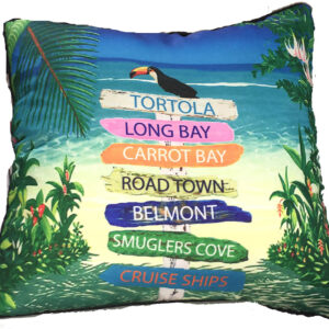 Pillows Custom 7 Name Tropical Signs Outdoora TM Fabric Indoor/Outdoor 18″ x18″  Min 30 For Custom