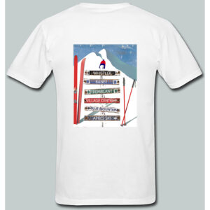 T-Shirt Custom 6 Names Ski Signs 100% Cotton Gildan 500 Series 8 Assorted (12xl, 12l, 12m 12s)