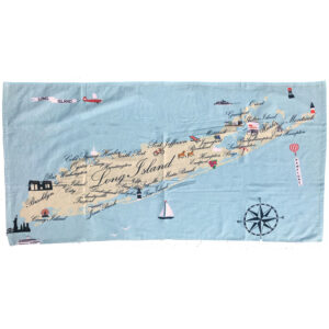 Long Island Destination Beach Towels 100% Cotton 30 x 60  (Pack of 2)