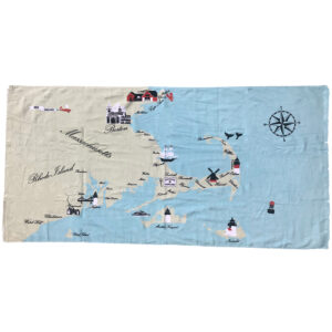 New England Destination Beach Towels 100% Cotton 30 x 60  (Pack of 2)