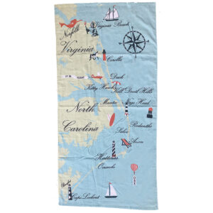 OBX Destination Beach Towels 100% Cotton 30 x 60  (Pack of 2)