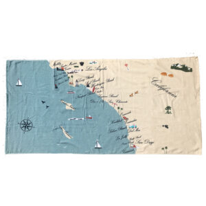 Southern California Destination Beach Towels 100% Cotton 30 x 60  (Pack of 2)