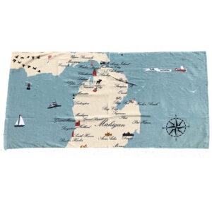 Michigan Destination Beach Towels 100% Cotton 30 x 60  (Pack of 2)