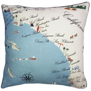 SoCal Destination Pillow 18×18 Outdoora Fabric By Taylor & Co