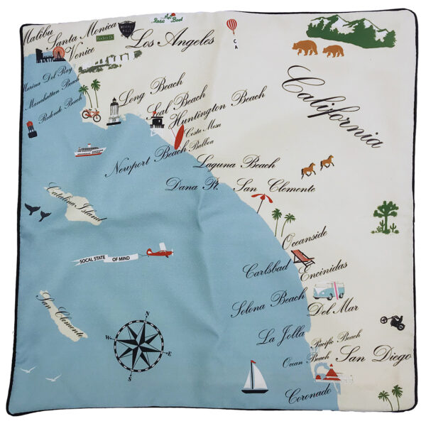 SoCal Destination Pillow 18x18 Outdoora Fabric By Taylor & Co - Image 2